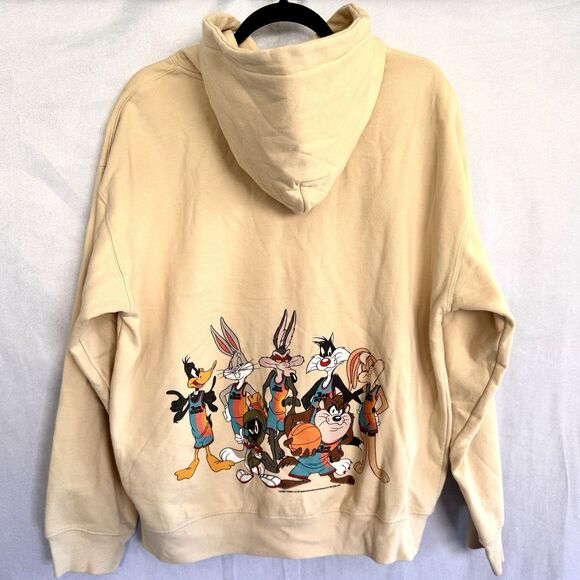 Looney Tunes Space Jam Tune Squad Hoodie Sweatshirt Bugs Cream Tan Size Unknown - Picture 9 of 16
